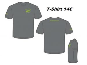 T-Shirt Anthrazit, Hakro #292, Druck Kiwi, Größe XS-3XL